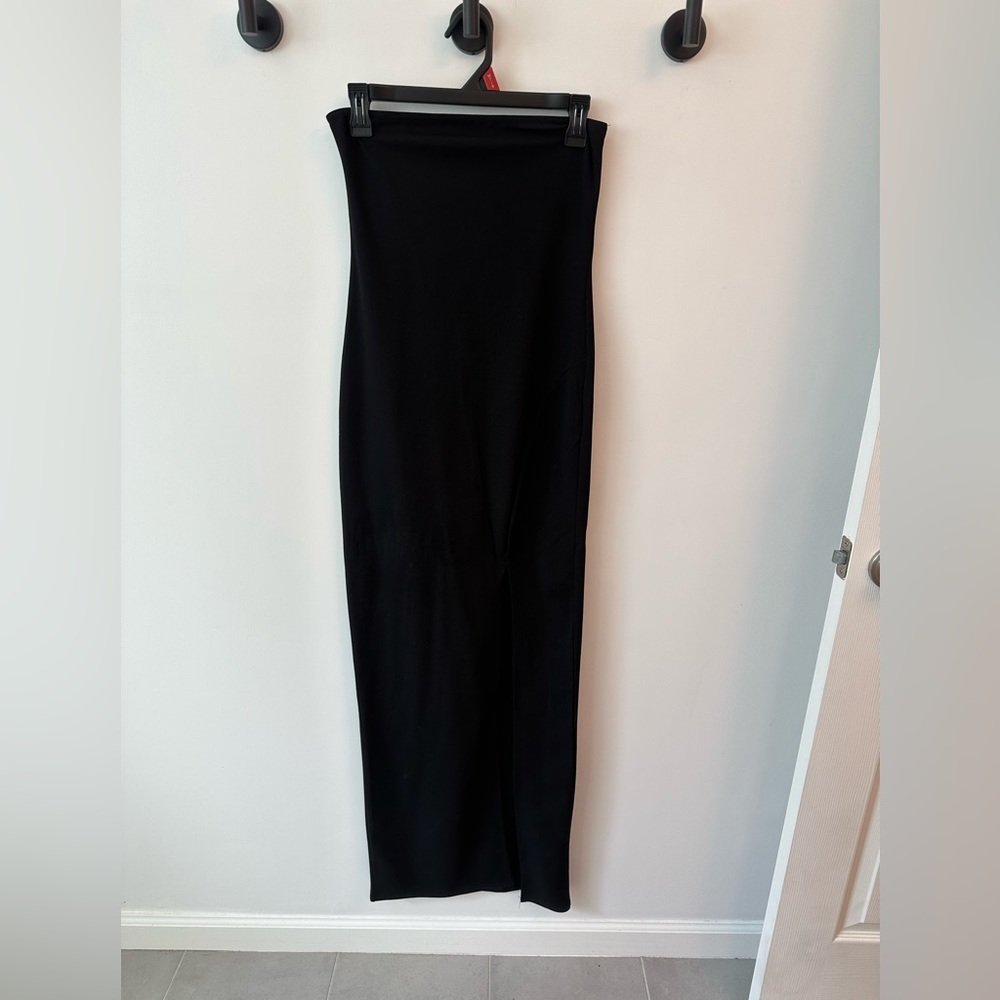 Nasty gal black dress with slit